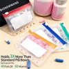 Pill Pouch Organizer,7 Zippered Waterproof Pill Pouches for Travel, Black