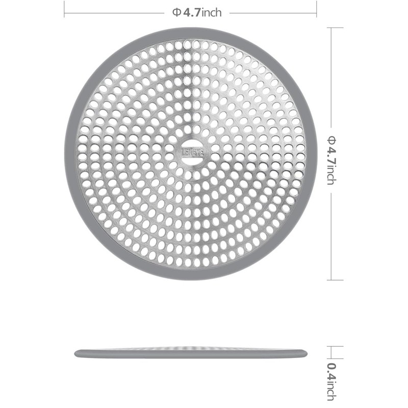 LEKEYE Shower Drain Hair Catcher/Strainer/Stainless Steel and Silicone