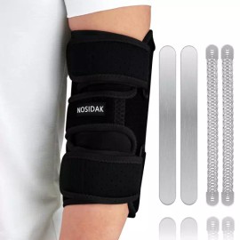 Nosidac 큐비탈 터널 증후군을 위한 노시닥 팔꿈치 보조기 척골 신경 건염 관절 테니스 골프 를 4개의 탈착식 금속 [Copper-Right] Cubital Tunnel Syndrome Noshidac Elbow Brace for Ulnar Nerve Tendonitis Joint Tennis Golf with 4 Detachable Metal [Copper-Right]