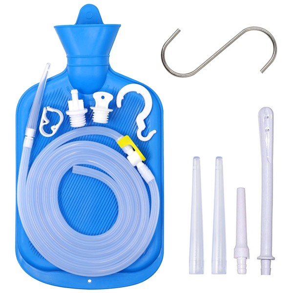 Enema Bag 2L Home Enema Kit with 6.5ft Long Silicone