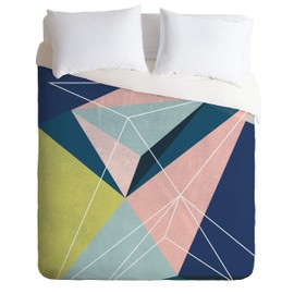 Society6 Susana Paz Area #2 Duvet Cover Set with Pillowcase(s), King, Agate Gold Glitter 1