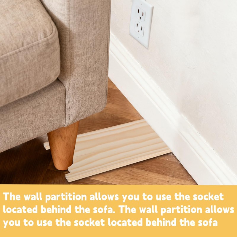 2 Packs Wood Couch & Bed Stopper,6x13.8 Inches Couch Stoppers