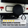Spare Tire Cover, Black Wheel Cover Waterproof PVC Leather Dust-Proof