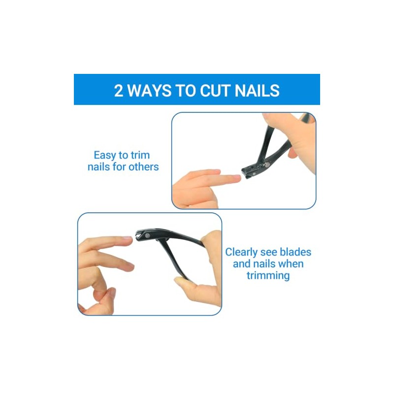 Ergonomic Toenail Clippers with Wide Jaw for Easy Trimming