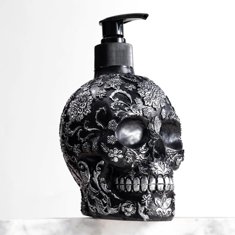 Skull Soap Dispenser with Rust Proof Pump, Refillable Liquid Hand