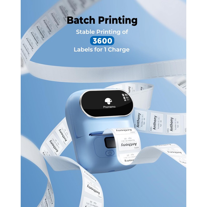 Phomemo Phomemo Label Printer - M110 Barcode Printer, Upgraded Bluetooth