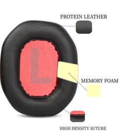 YunYiYi Replacement Ear Pads Compatible with Teufel Cage Gaming Headset Earpads Ear Cups Protein Leather