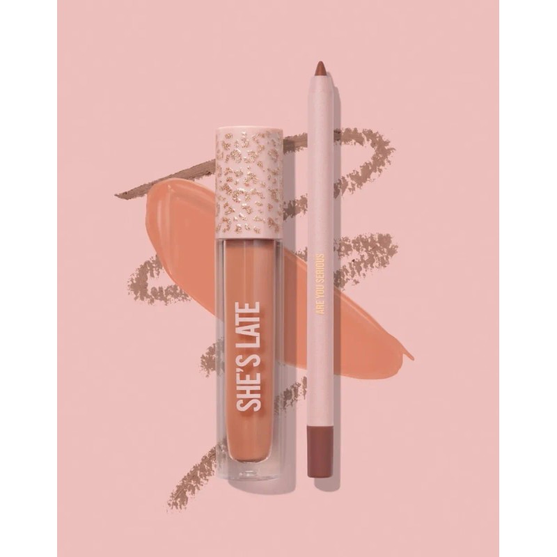 Lip Duo Set Labial Mate Liquido Delineador Beauty Creations®