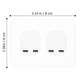 KINCMAX 2 Packs Strong Sticky Waterproof Heavy-duty Sponge Holder Adhesives Nail Free Transparent Adhesive Pads for Kitchen Sink Organizers, Kitchen Racks, Sink Brush Holder