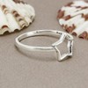 TISHAVI Star Shape Sterling Silver Ring, Size 9, 925 Silver