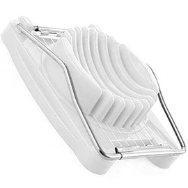 2 x Egg Slicer with Stainless Steel Wire Safe & Durable ABS Plastic Egg Slicer, Multifunctional Egg Cutter for Evenly Slicing Boiled Eggs Banana and Strawberry