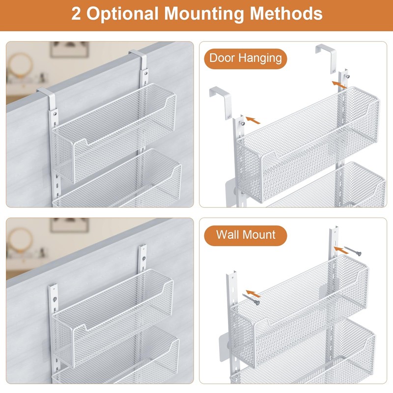 VyGrow Over The Door Organizer, Metal Door Organizer Hanging with