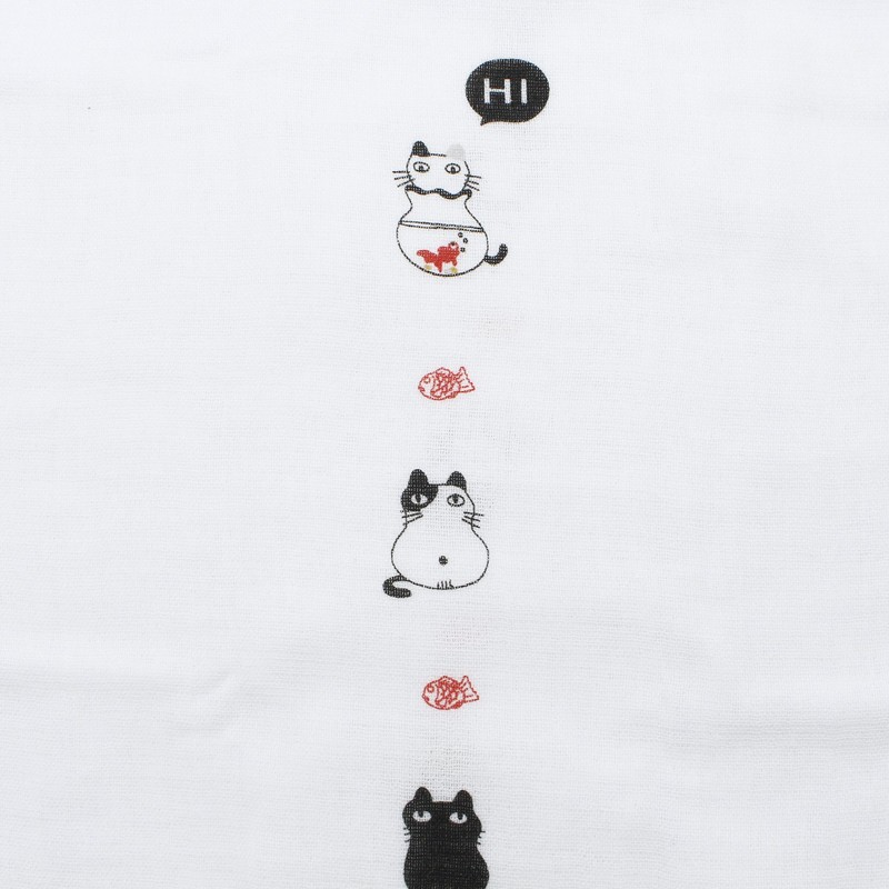 25402 Imabari Towel Face Towel, Hagoromo, Gauze, Catfish, Blue, Approx.