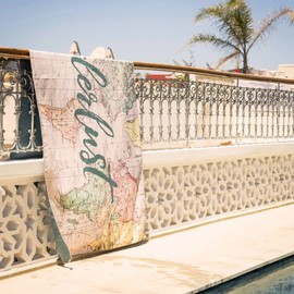 Legami - Travel Beach Towel, Quick Drying, Highly Absorbent Microfibre Towel, Compact, Easy to Carry, 85 x 180 cm, for Beach, Pool, Sea, Garden