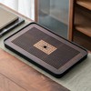 Traditional Chinese Bamboo Tea Tray, Dark Brown, Wooden Tea Table