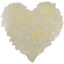 1500 PCS Separated Artificial Ivory Rose Petals ,Ivory Silk Petals for Romantic Night for him for her set, Faux Ivory Flower Girl Petals for Weddings Valentine Day Party Romantic Decoration
