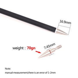 Lamehfyo 6pcs Archery Arrow Point Arrow Target Field Points 70-125 Grain Screw in Arrow Tips Target Practice Arrowhead for Compound Bow Recurve Bow (90 Grain)