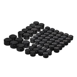 Motorcycle Bolt Covers Head Bolt Toppers Caps Black Kit for Harley 2017-2023 Touring Road King Street Glide Road Glide 2018-2023 Softail (All Black)