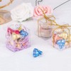 JOERSH 2x2x2 Inches Clear Boxes for Favors with Gift Ribbons,