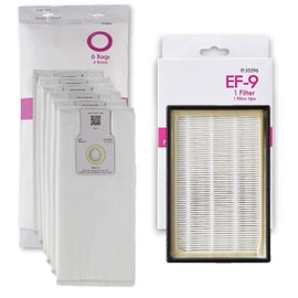 Bag + Filter Kit Compatible with Kenmore Elite Upright Vacuum Cleaners. 6 Type O 53294 Bags + 1 EF-9 53296 Exhaust HEPA Filter. Fits 31140 31150 BU1017 BU1005