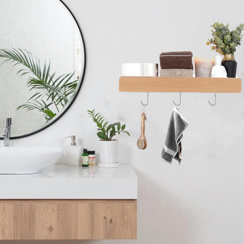 PHMING Shower Shelf for Drilling, 30 cm Shower Gel Holder,