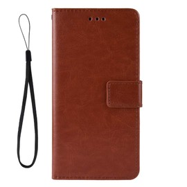 QiongNi Case for UMI Umidigi A11 Leather Case,Case for Umidigi A11 Case Cover,Flip Leather Wallet Cover Case for UMI Umidigi A11 Case Brown