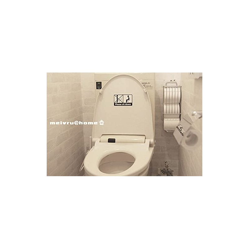 Mavre at Home Sitting Toilet Sticker, No Standing Sit, Sit,