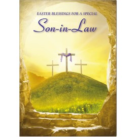 Son in Law Religious Easter Card - Christian Easter Card - A5 Size with Envelope