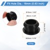 uxcell 6Pcs Rubber Grommets Fit 0.63" (16mm) Hole Dia.0.47" (12mm)