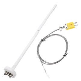 MECCANIXITY 12" K Type Ceramic Kiln Furnace Thermocouple Sensor Probe for Muffle Furnace Oven, with 3.3ft Thermocouple Wire, High Temperature 1100°C 1.5x300mm