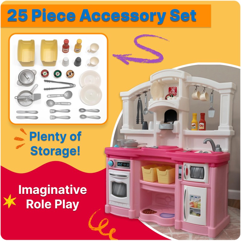Step2 Fun with Friends Kids Kitchen Playset, Indoor/Outdoor Kitchenette, Interactive