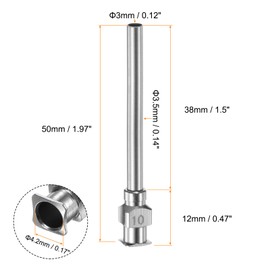 sourcing map 10pcs 10Gauge Stainless Steel Dispensing Needles, 1 1/2" All Metal Glue Needle Tube Blunt Tips Luer Lock for Thick Liquids, Ink, Glue, Lab Use