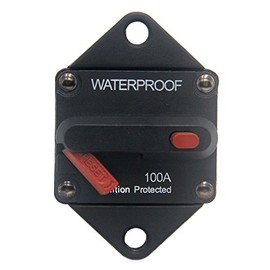 ZOOKOTO ZOOKOTO 100A Circuit Breaker, Hi-Amp Fuse Inverter with Manual Reset for Marine Auto Truck ATV Caravan, Waterproof, 12V- 48V DC 100 Amps