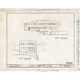 Historic Pictoric : Blueprint HABS Cal,19-LOSAN,66- (Sheet 7 of 9) - Lovell (Health) House, 4616 Dundee Drive, Los Angeles, Los Angeles County, CA 14in x 11in