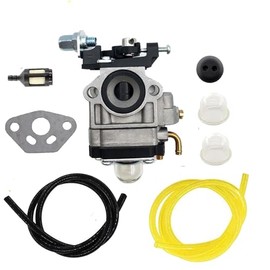 Generic BXparts Carburetor for 25cc 26cc 33cc 35cc Bladez Moby GoPed Bigfoot Scooters Fuel Line Primer Bulb, sliver