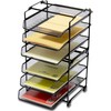 DecoBros Stackable 3 Tier Desk Document Letter Tray Organizer, Black