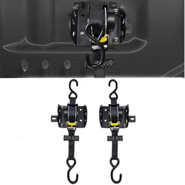 DEWHONETE Retractable Ratchet Strap Compatible with 2022-2025 Ford Maverick, Truck Bed Cargo Buckle Retractable Tie Down Ratchet Straps Accessories 2Pcs