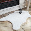 ThreadGlobe Fluffy Faux Rabbit Fur Rug 2'x3', Ultra Soft &