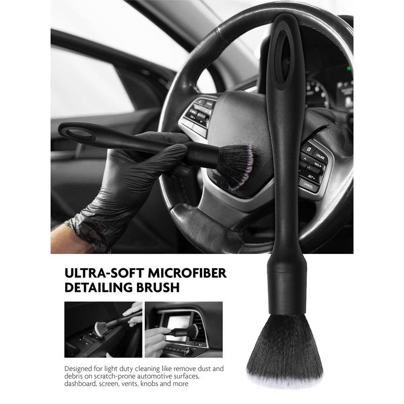 Fantasticlean 9PCS Car Interior Detailing Set, Microfiber Cloth & Applicator,