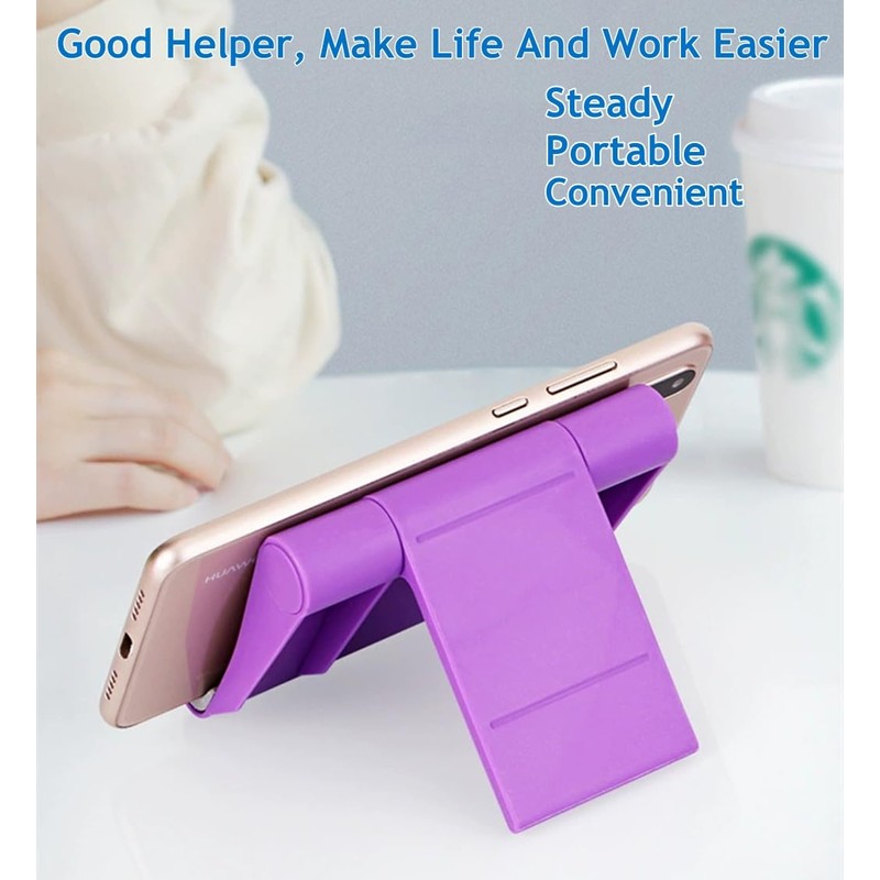 Cell Phone Stand for Desk, Foldable Cell Phone Holder Mobile