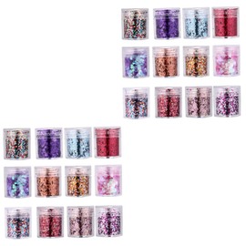 Healeved Manicure Shining Sequins Nail Sequins Art Glitter Nail Decals Manicure Kit Portable Art Decor for Women