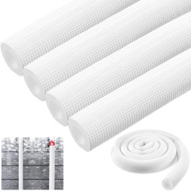 Pangda 4 Pcs 6 ft Pipe Insulation Foam Tube Heat Preservation Insulated Foam Anti Slip Tubing Cover Wrap for Water and Air Conditioning Copper Winter(0.35 x 0.39 x 72 inch,White)