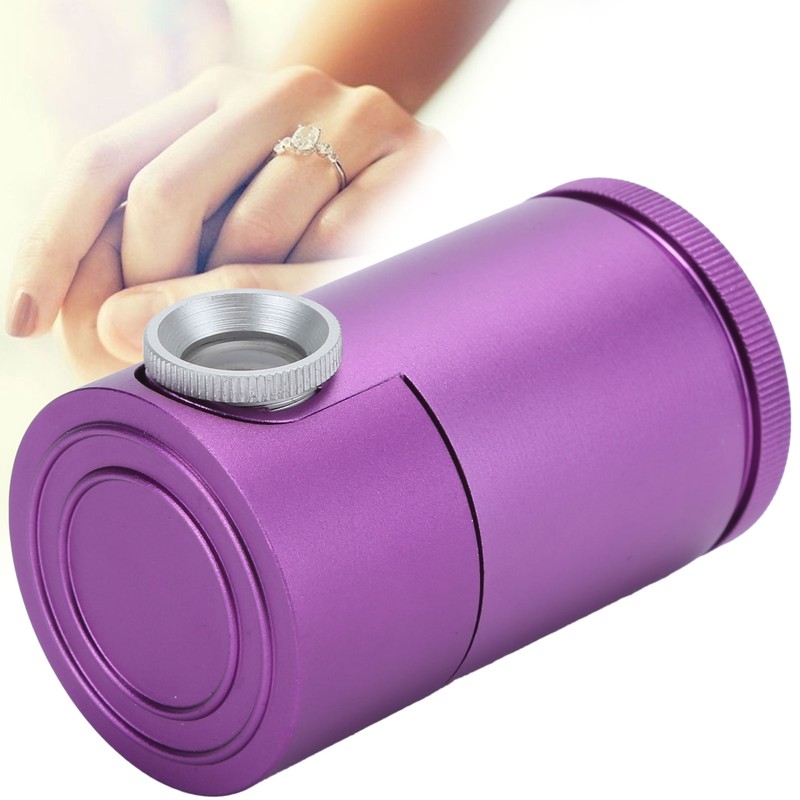 Diamond Magnifier Aluminum Adjustable High Definition Diamond Viewer Magnifier ToolPurple