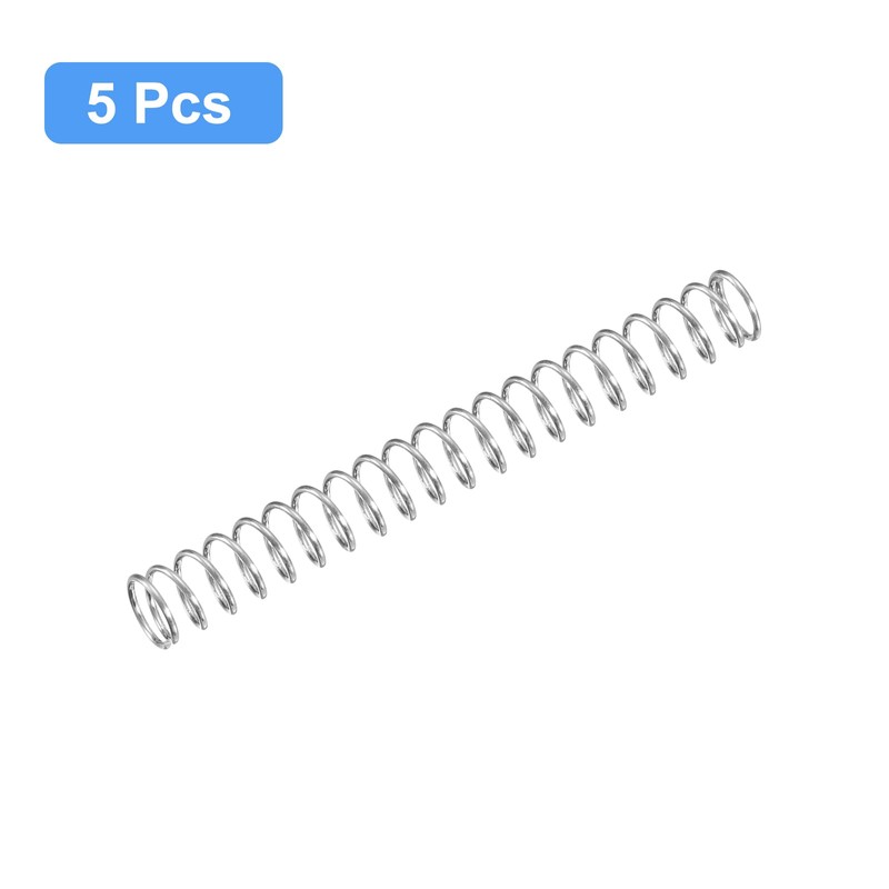 sourcing map Compression Spring, 5Pcs 304 Stainless Steel, 6mm OD,
