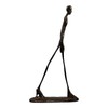 Generic Giacometti Statue Sculpture Walking Man Real Bronze Replica Vintage