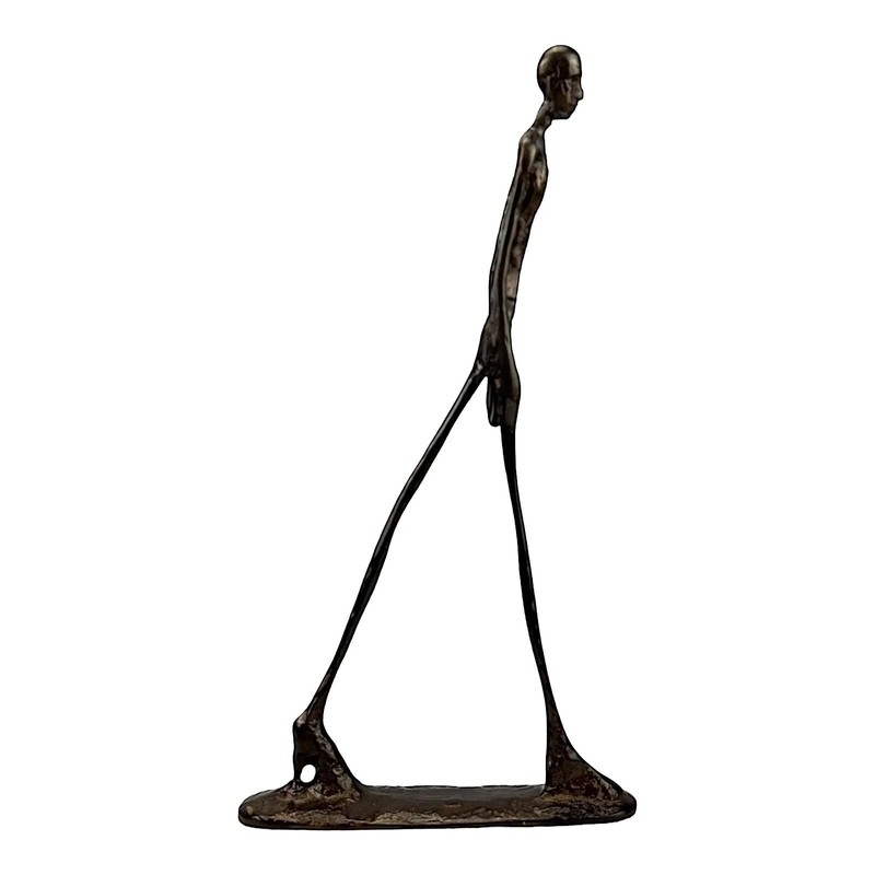 Generic Giacometti Statue Sculpture Walking Man Real Bronze Replica Vintage