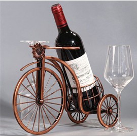 CdyBox Vintage Bicycle Wine Rack Wine Glasses Ornament Home Wine Cooler Table Decoration Wine Glass Rack