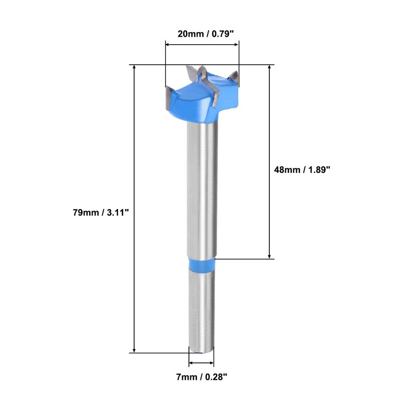 Sourcingmap Forstner Drill Bits 20mm, Tungsten Carbide Wood Hole Saw