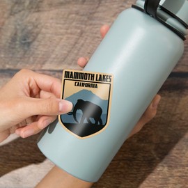 Die Cut Sticker Mammoth Lakes, California, Wooly Mammoth, Vinyl Sticker, (Waterproof Decal for Cars, Water Bottles, Laptops, Coolers), Large