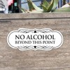 Signs ByLITA Designer No Alcohol Beyond This Point Sign(Black) -